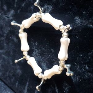 Glass bone bracelet.